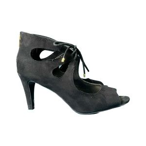 Black Peep Toe Heels